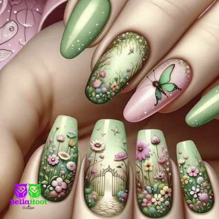 Press on Nails - SECRET GARDEN